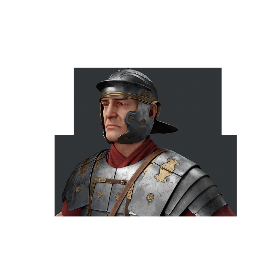 Roman Legionary Soldier 3D Model – Low Poly Historical Character, FBX - View 9