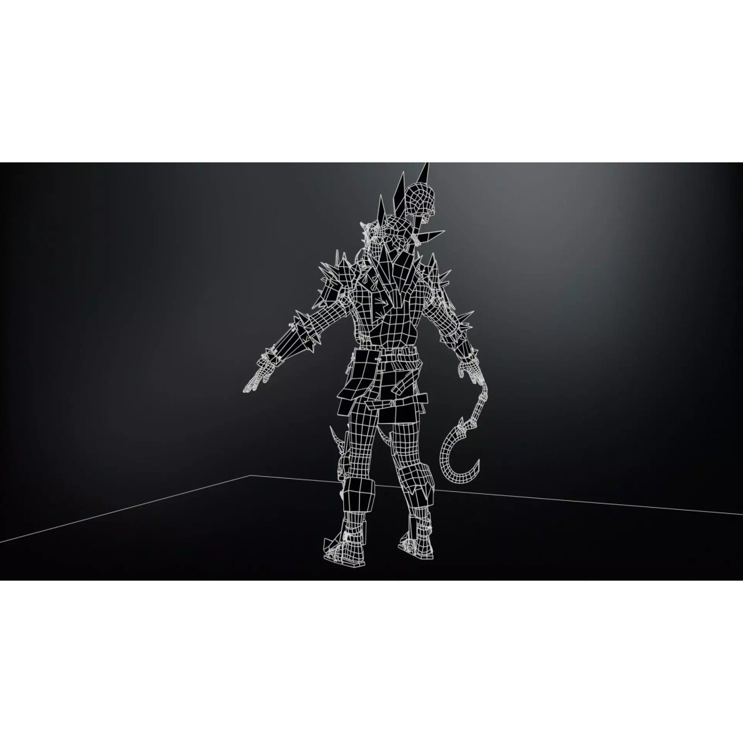 Orc Necromancer 3D Model – Low Poly Game Asset, Rigged and Animated - View 10