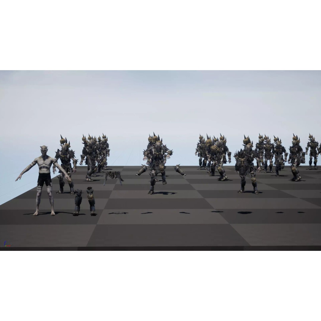Orc Necromancer 3D Model – Low Poly Game Asset, Rigged and Animated - View 26