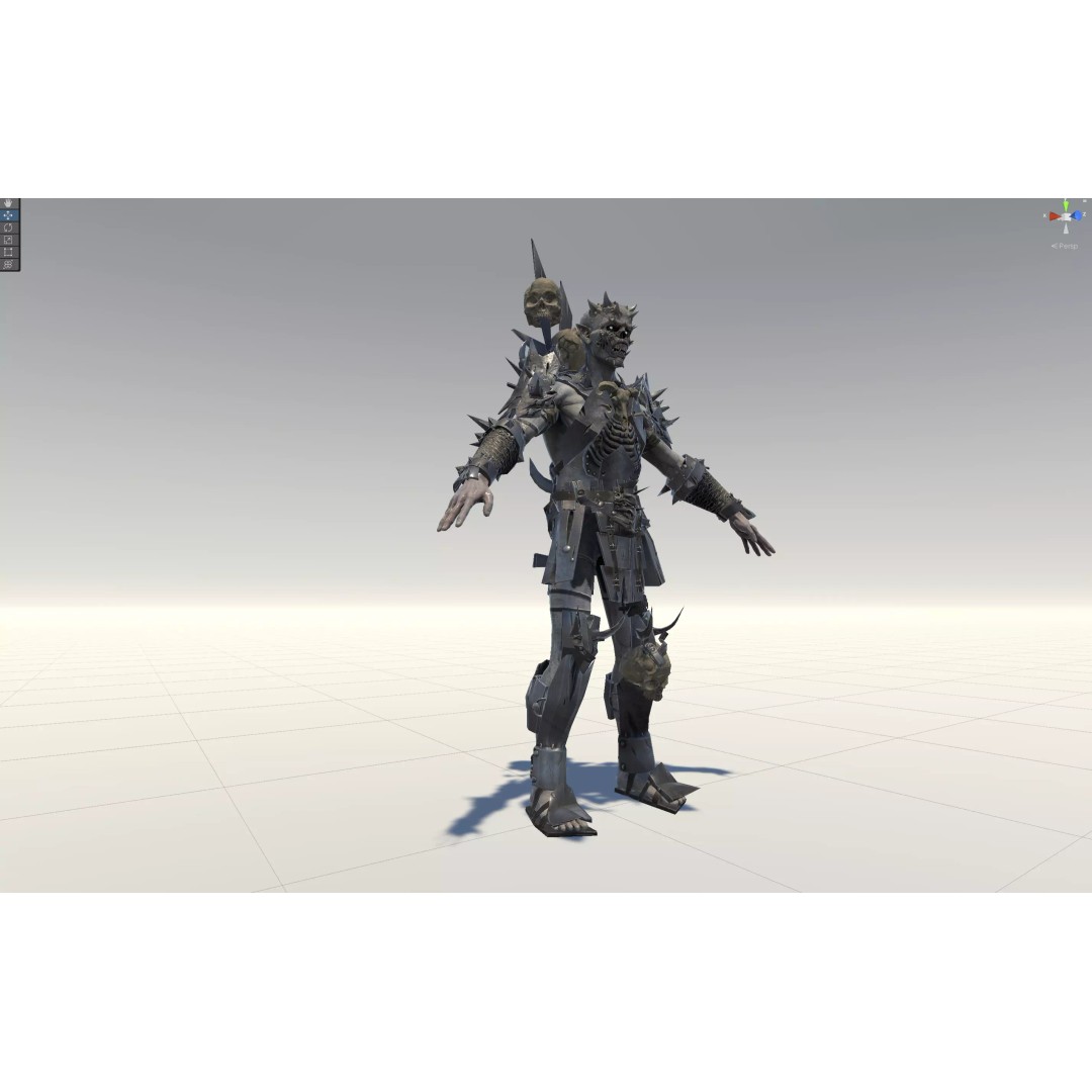 Orc Necromancer 3D Model – Low Poly Game Asset, Rigged and Animated - View 28