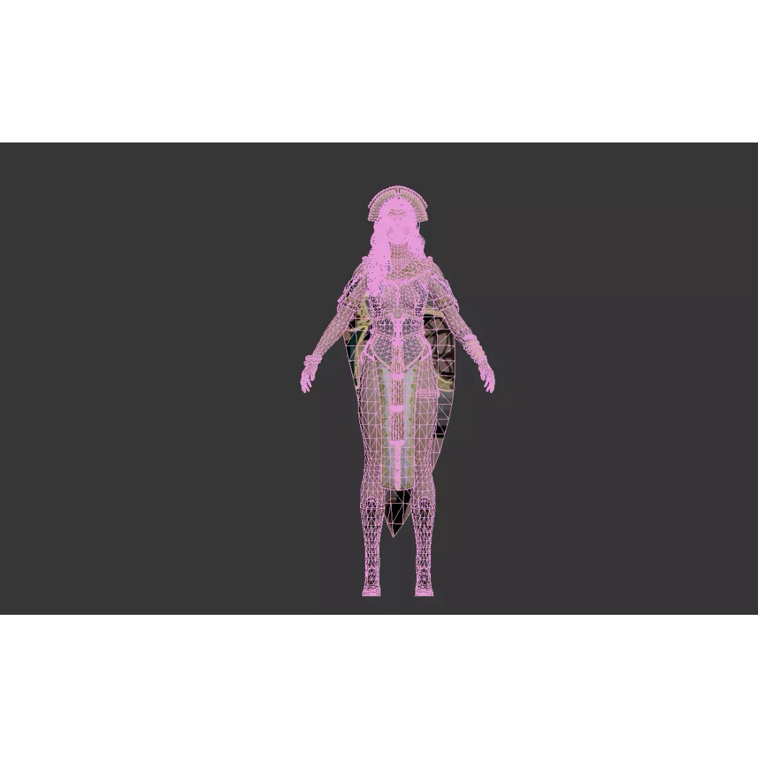 Egyptian Style 3D Model – Realistic Female Character, Game Ready