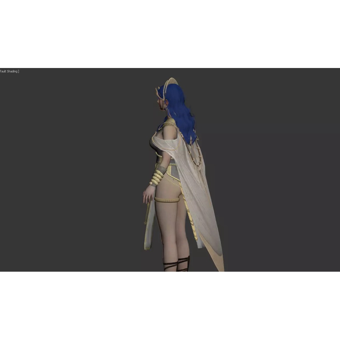 Egyptian Style 3D Model – Realistic Female Character, Game Ready - View 6