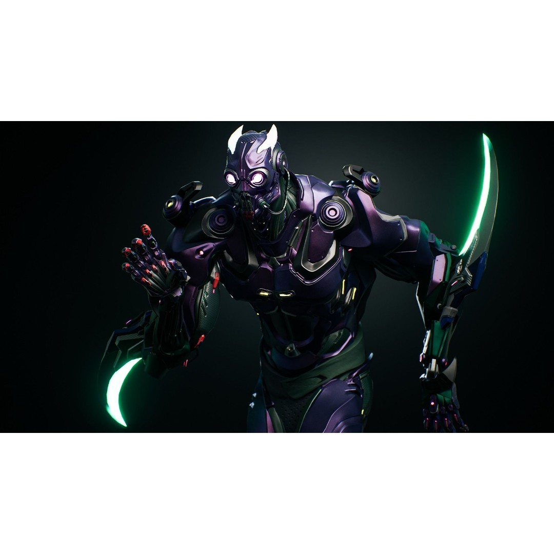 Robot 3D Model – Low Poly Futuristic Character, FBX, Rigged