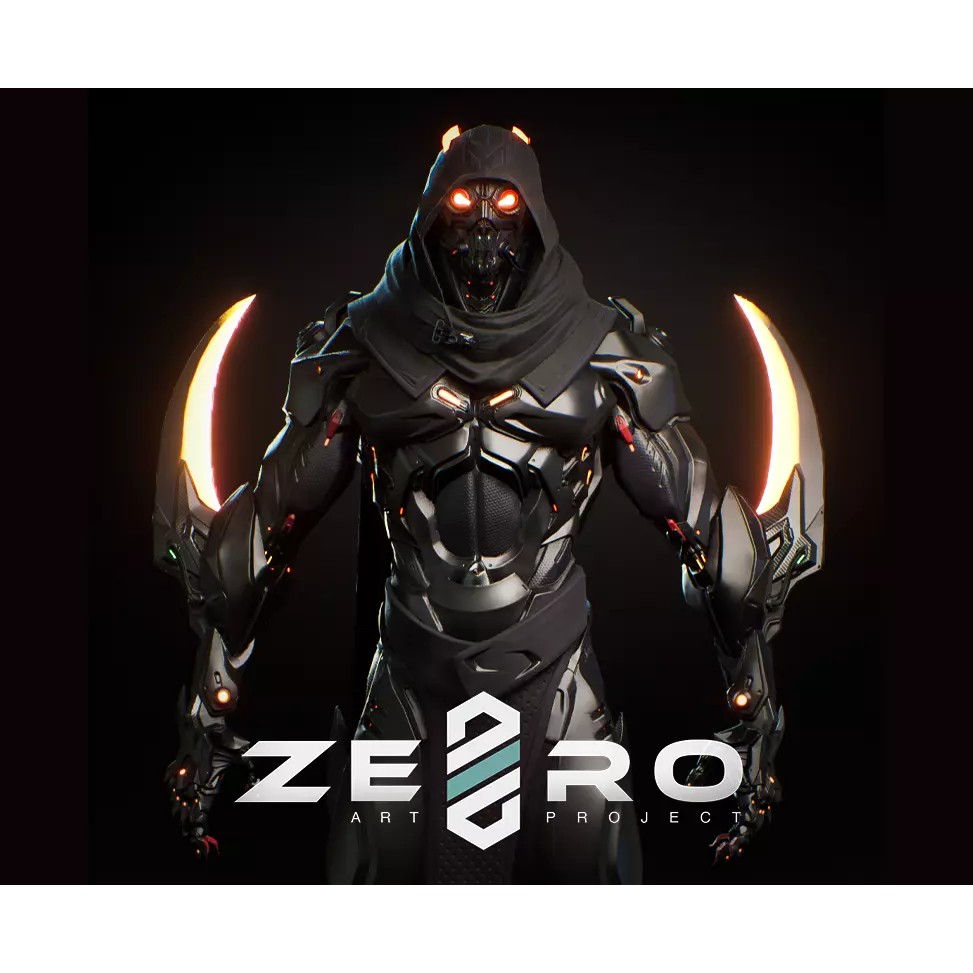Robot 3D Model – Low Poly Futuristic Character, FBX, Rigged - View 2