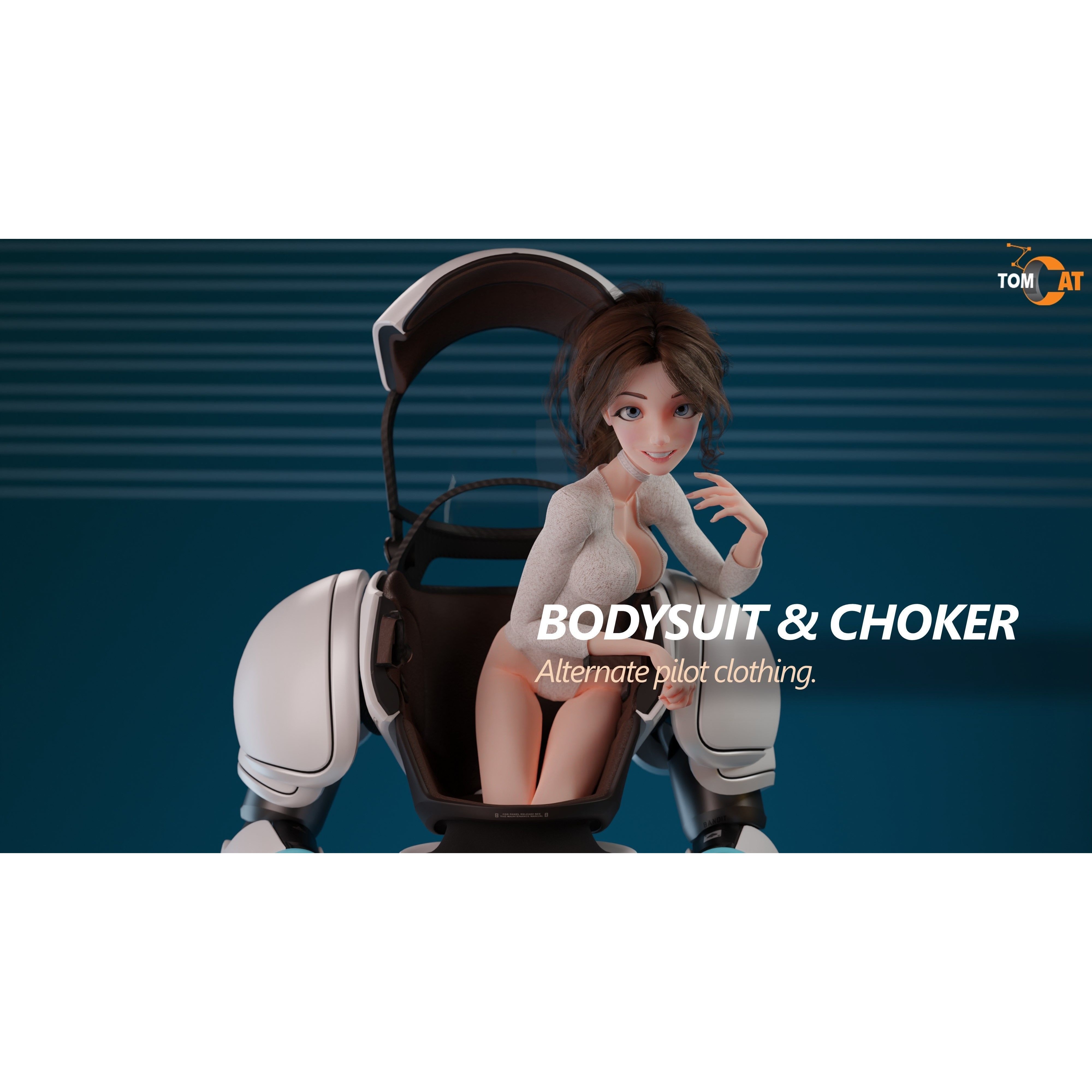 Seraphim Trooper Girl - Low-Poly Game-Ready 3D Model - View 11