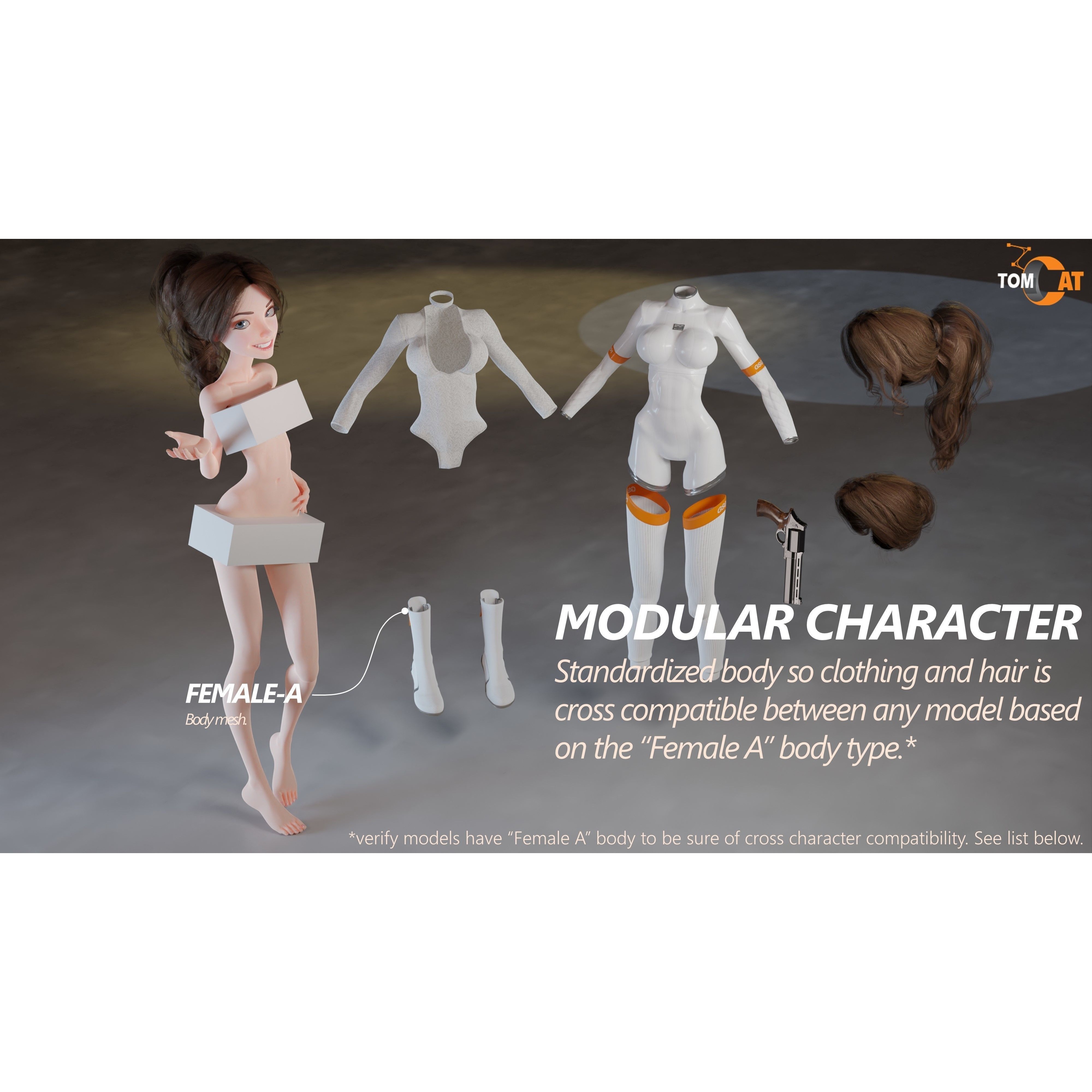 Seraphim Trooper Girl - Low-Poly Game-Ready 3D Model - View 13