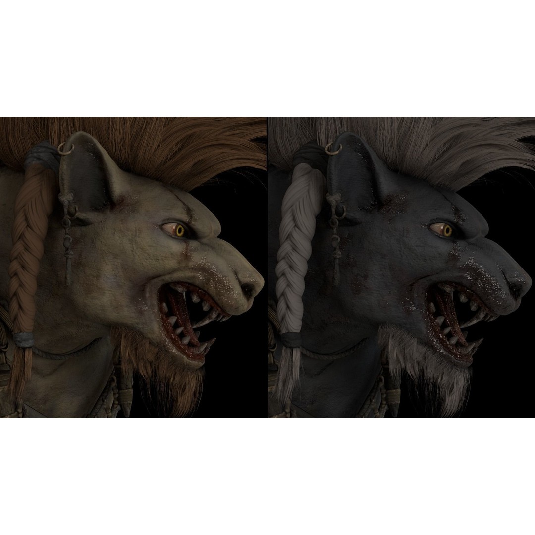 Gnoll Warrior 3D Model – Rigged Low-Poly Character with Animations - View 12