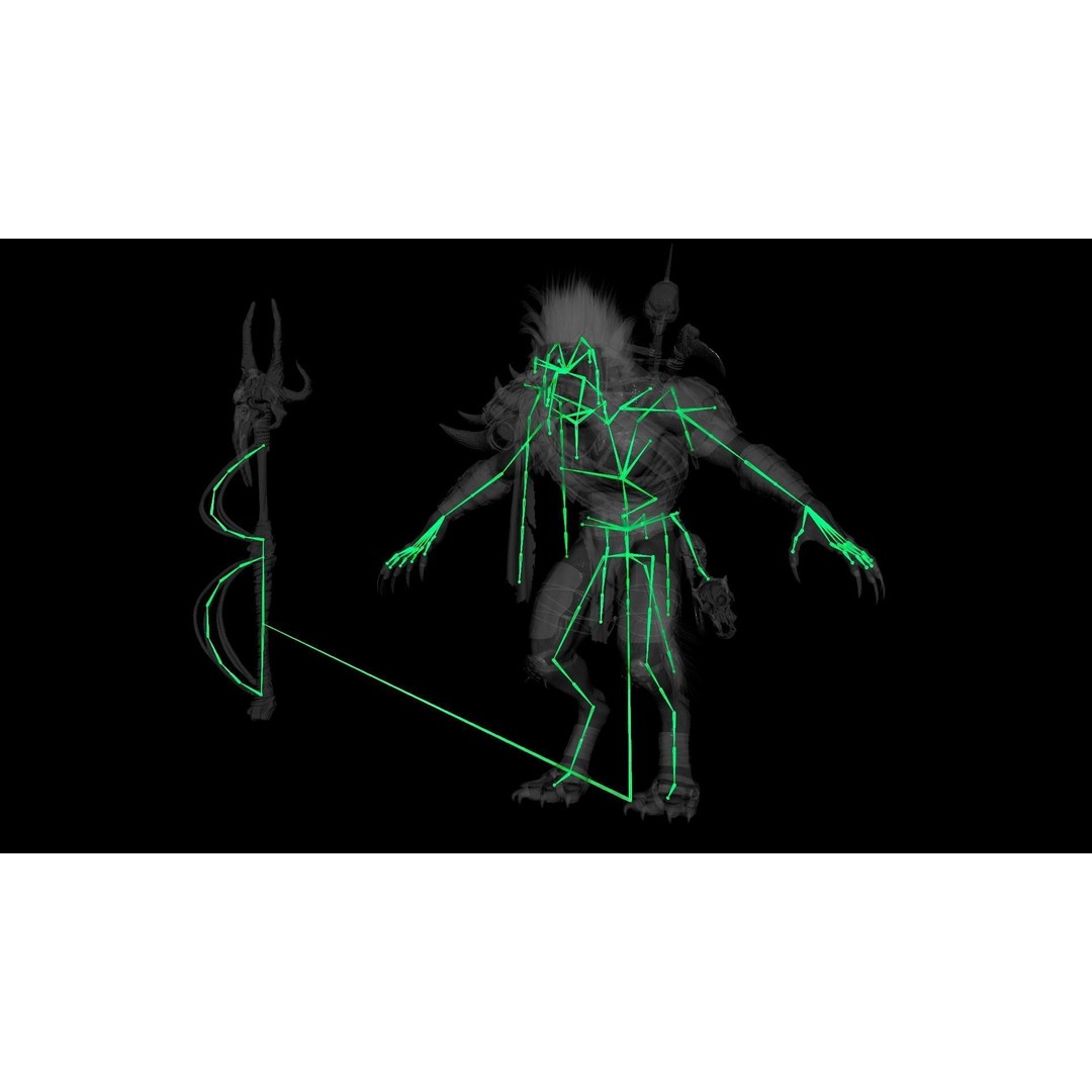 Gnoll Warrior 3D Model – Rigged Low-Poly Character with Animations - View 24