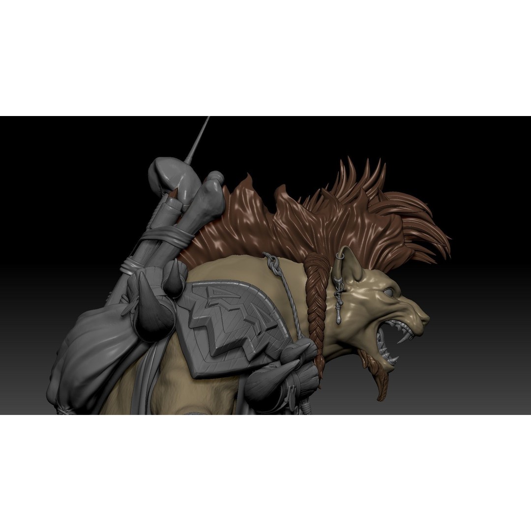 Gnoll Warrior 3D Model – Rigged Low-Poly Character with Animations - View 29