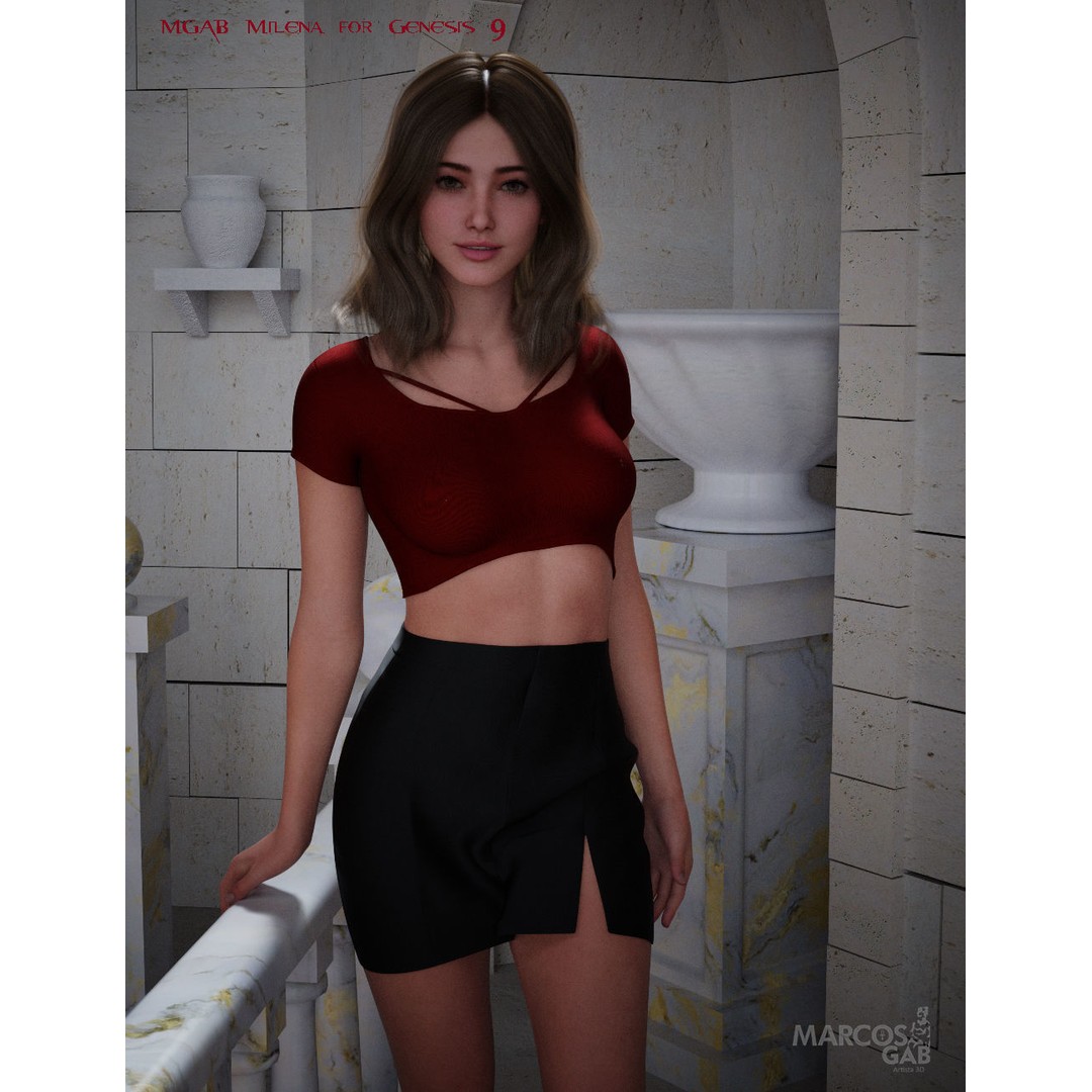 MGAB Maely 3D Model – Italian Woman Character for Genesis 9 - View 16