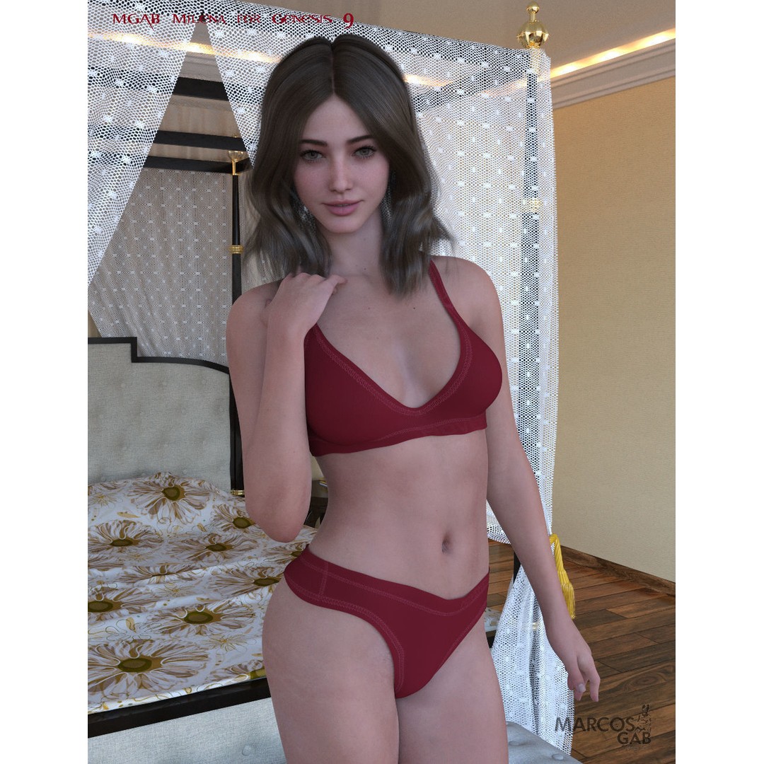MGAB Maely 3D Model – Italian Woman Character for Genesis 9 - View 17