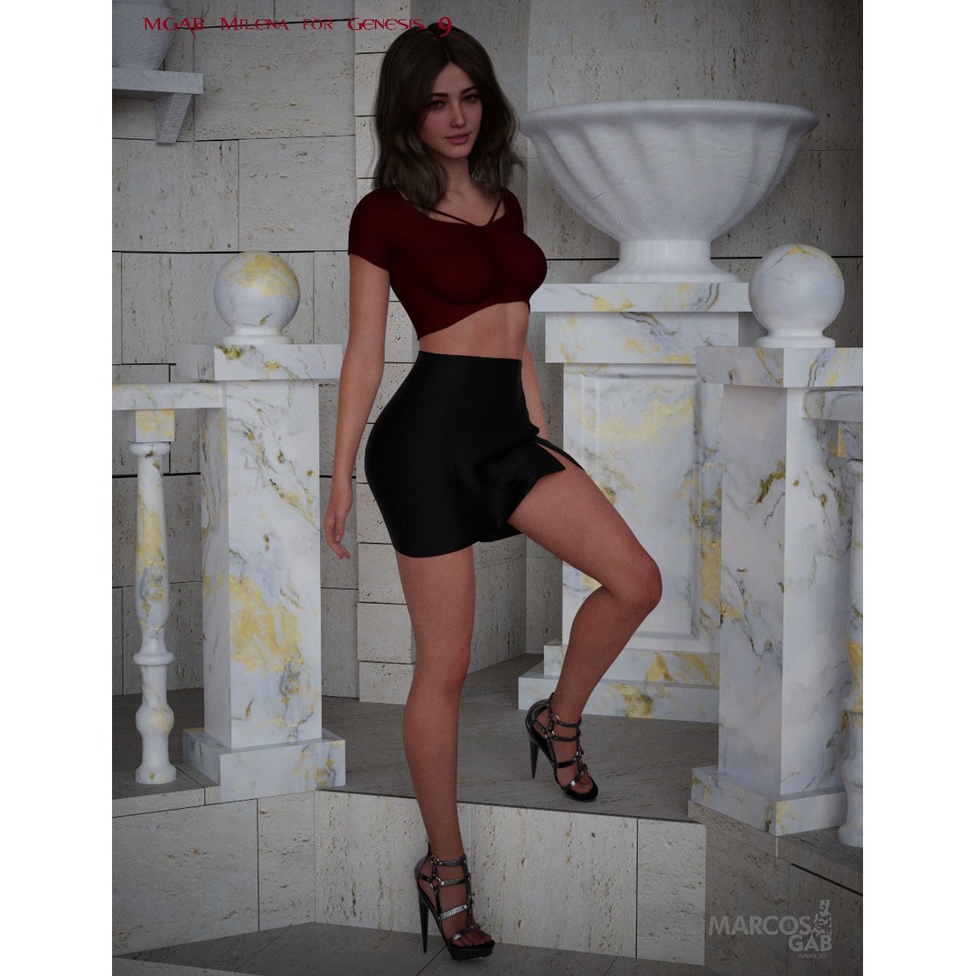 MGAB Maely 3D Model – Italian Woman Character for Genesis 9 - View 18