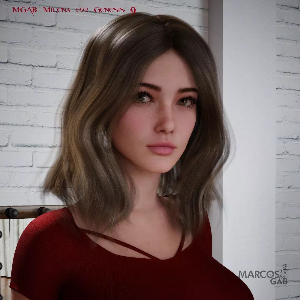 MGAB Maely 3D Model – Italian Woman Character for Genesis 9 - View 2