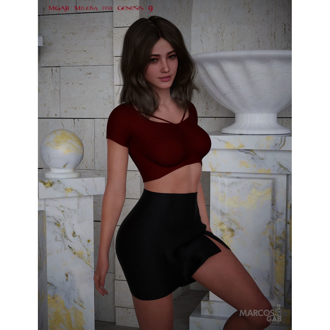 MGAB Maely 3D Model – Italian Woman Character for Genesis 9 - View 20