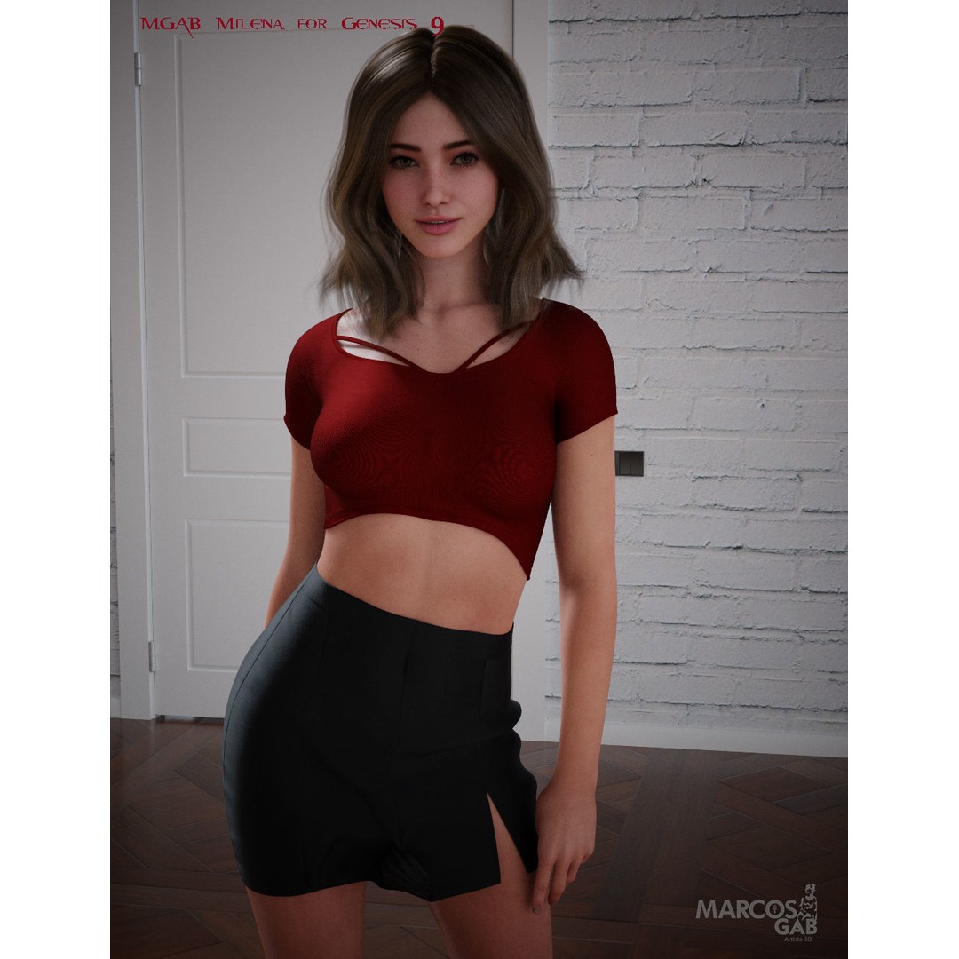 MGAB Maely 3D Model – Italian Woman Character for Genesis 9 - View 22