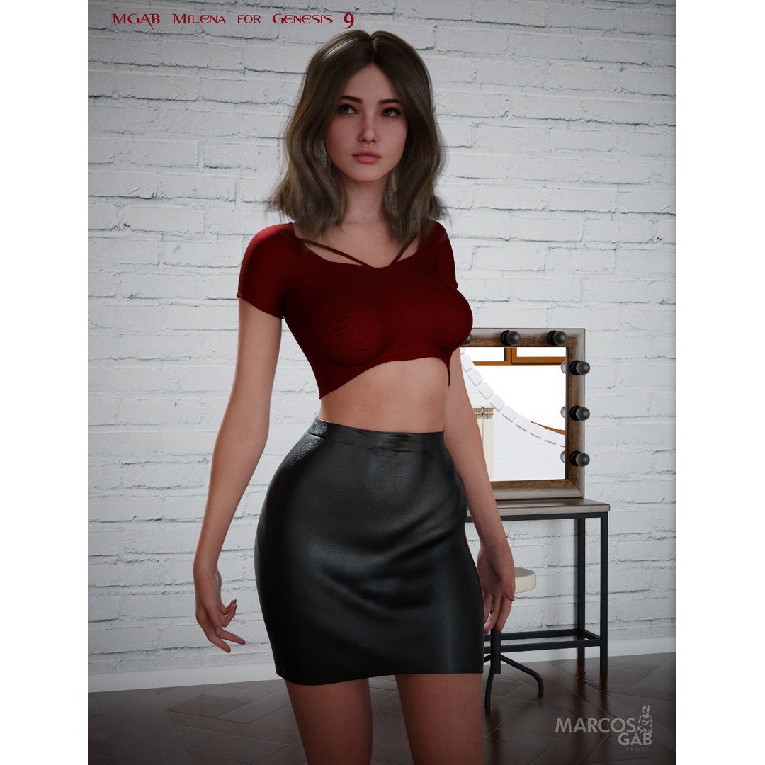 MGAB Maely 3D Model – Italian Woman Character for Genesis 9 - View 23