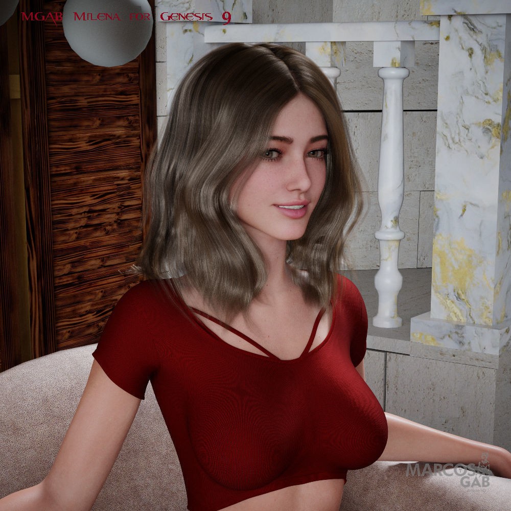 MGAB Maely 3D Model – Italian Woman Character for Genesis 9 - View 3
