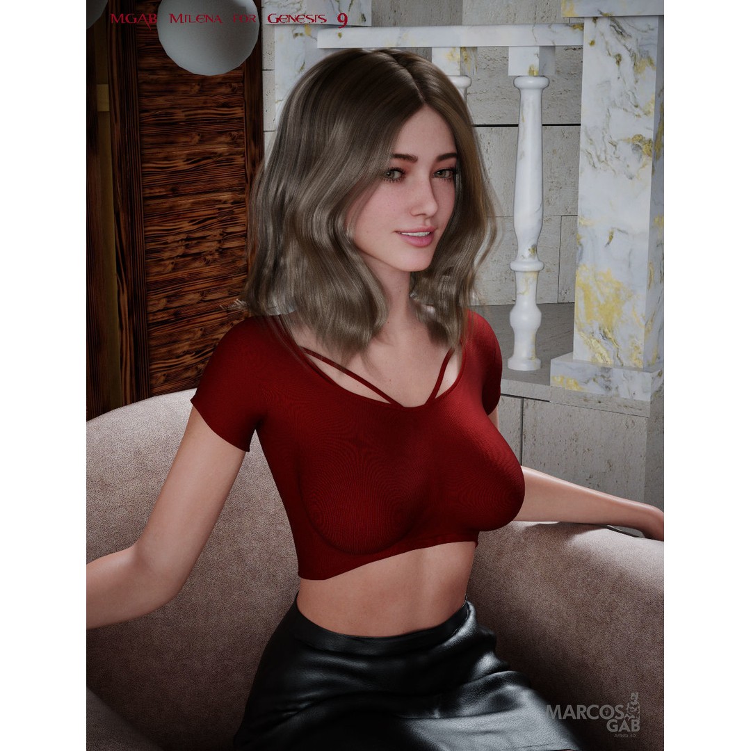 MGAB Maely 3D Model – Italian Woman Character for Genesis 9 - View 4