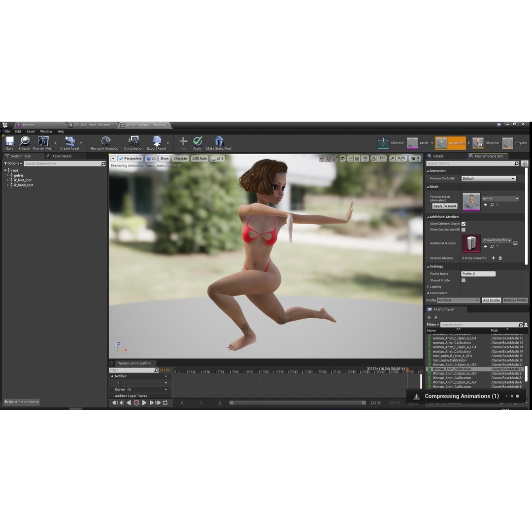 Afro American Female Character 3D Model – Low Poly Toon Design, Rigged - View 31
