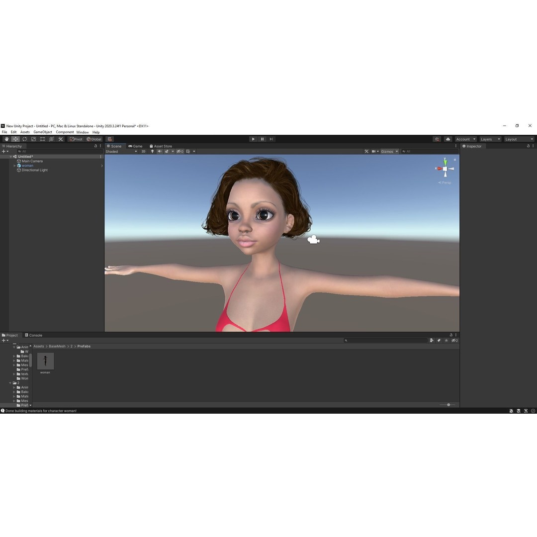 Afro American Female Character 3D Model – Low Poly Toon Design, Rigged - View 33