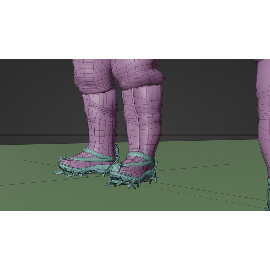 Explorer Mountain Climber 3D Model – Low Poly Character with PBR Textures