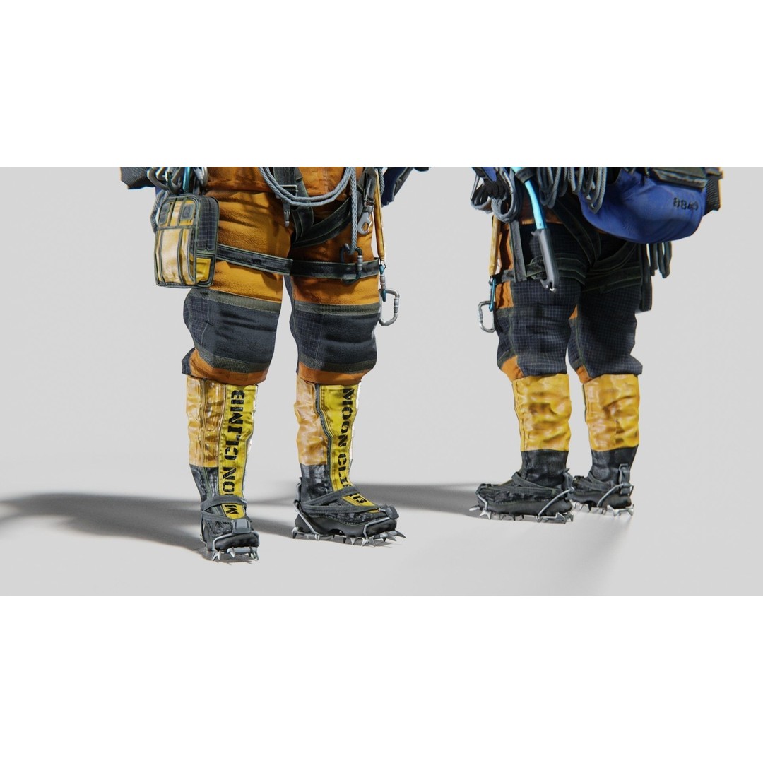 Explorer Mountain Climber 3D Model – Low Poly Character with PBR Textures - View 10
