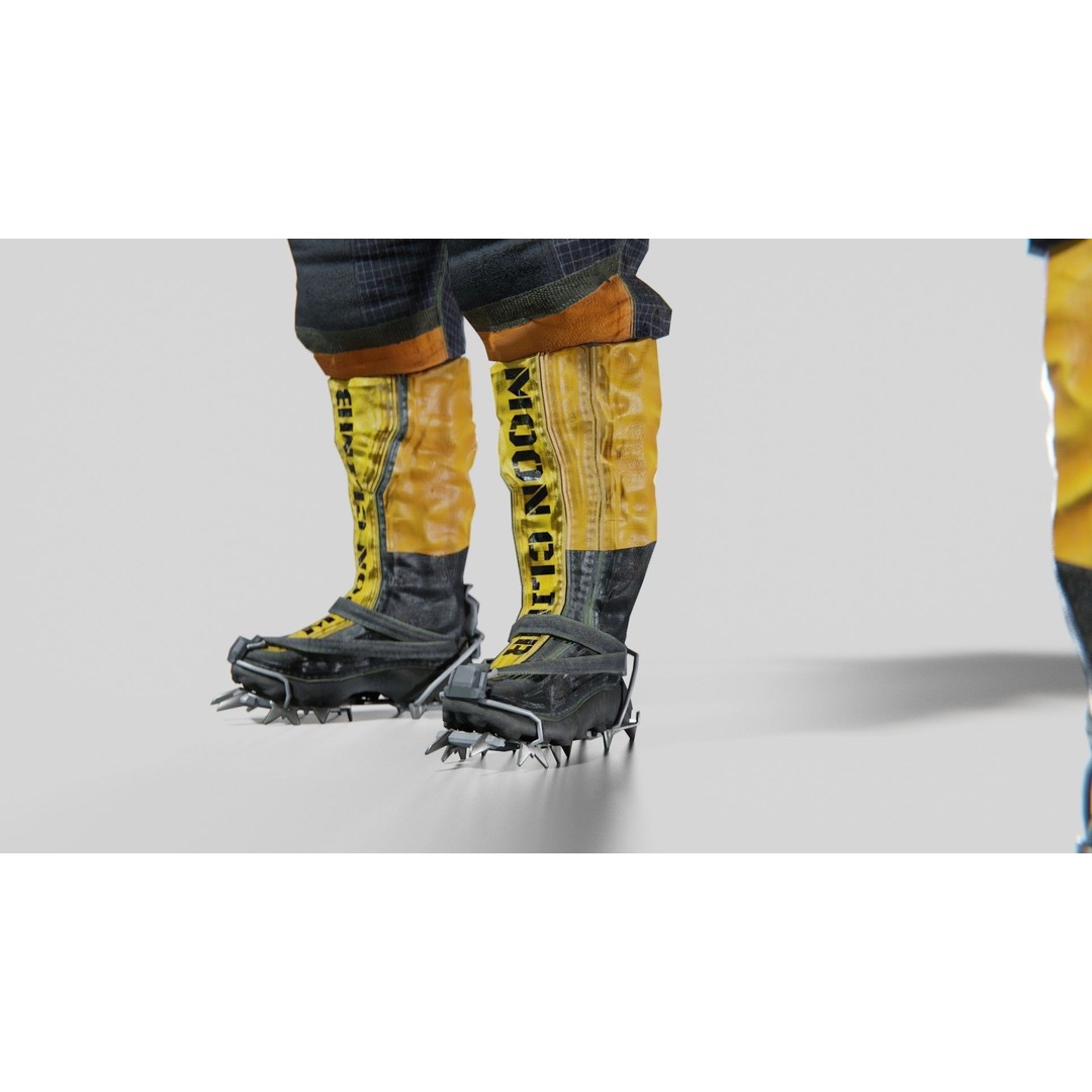 Explorer Mountain Climber 3D Model – Low Poly Character with PBR Textures - View 15