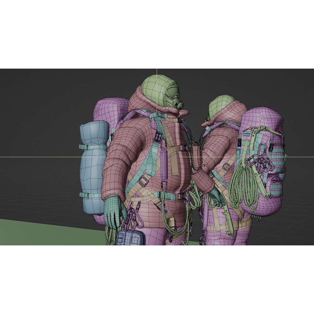Explorer Mountain Climber 3D Model – Low Poly Character with PBR Textures - View 18