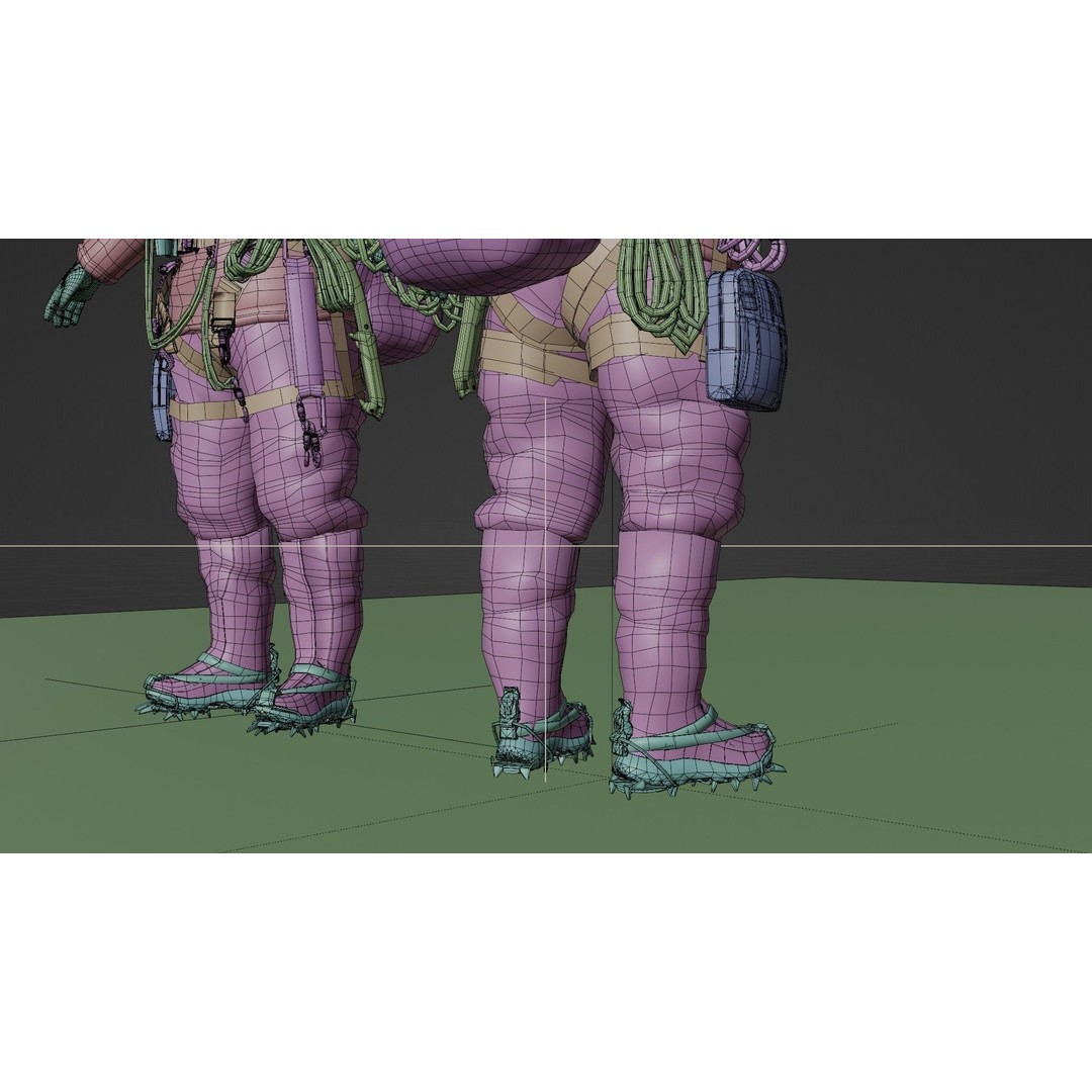 Explorer Mountain Climber 3D Model – Low Poly Character with PBR Textures - View 21