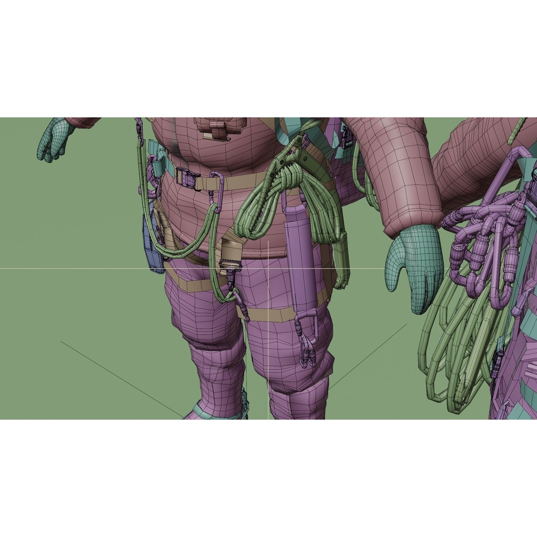 Explorer Mountain Climber 3D Model – Low Poly Character with PBR Textures - View 23