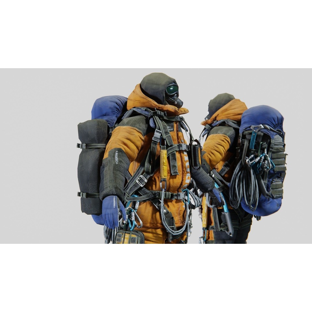 Explorer Mountain Climber 3D Model – Low Poly Character with PBR Textures - View 6