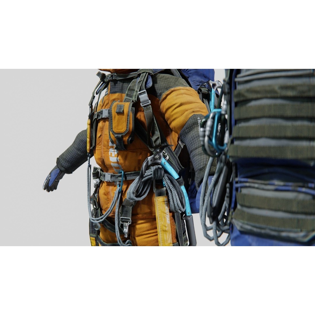 Explorer Mountain Climber 3D Model – Low Poly Character with PBR Textures - View 7