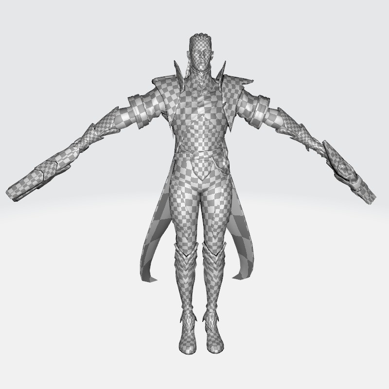 Lucian 3D Model – Low Poly Rigged Character with PBR Textures