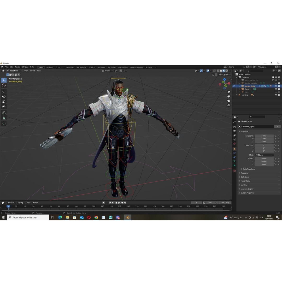 Lucian 3D Model – Low Poly Rigged Character with PBR Textures - View 17