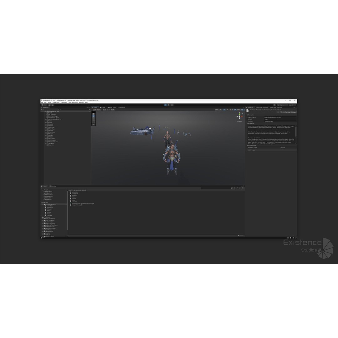 Stylized Warrior 05 3D Model – Low Poly Fantasy Character, Rigged PBR - View 17