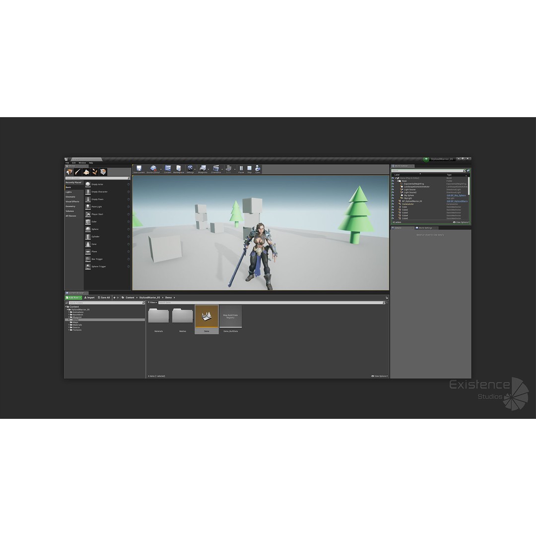 Stylized Warrior 05 3D Model – Low Poly Fantasy Character, Rigged PBR - View 30