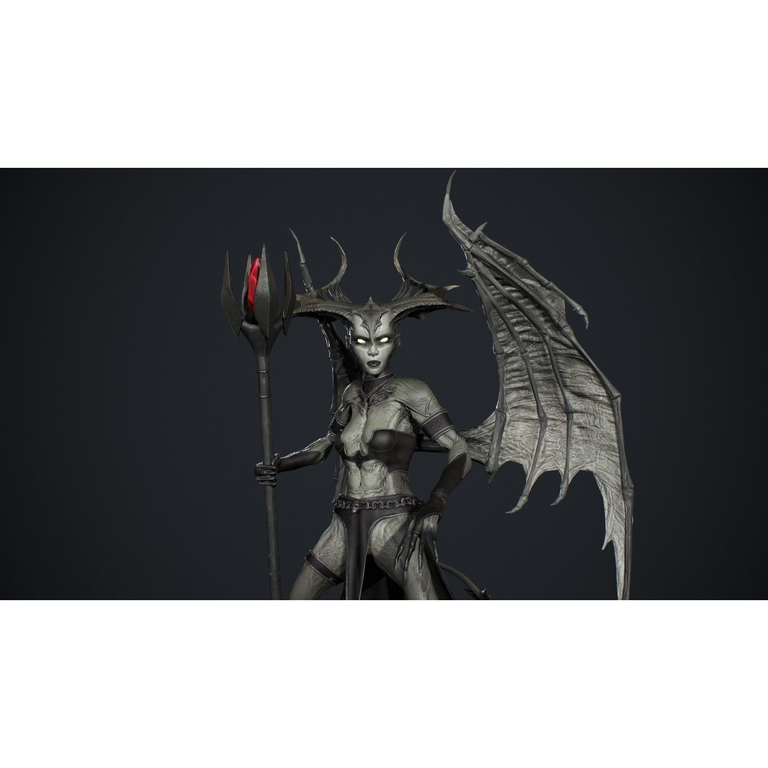 Succubus 3D Model – Low Poly Animated Character, FBX - View 13