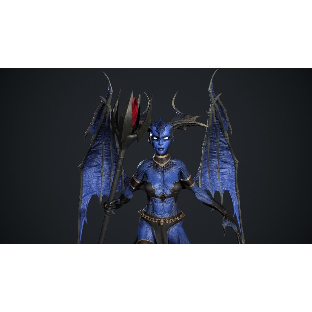 Succubus 3D Model – Low Poly Animated Character, FBX - View 16
