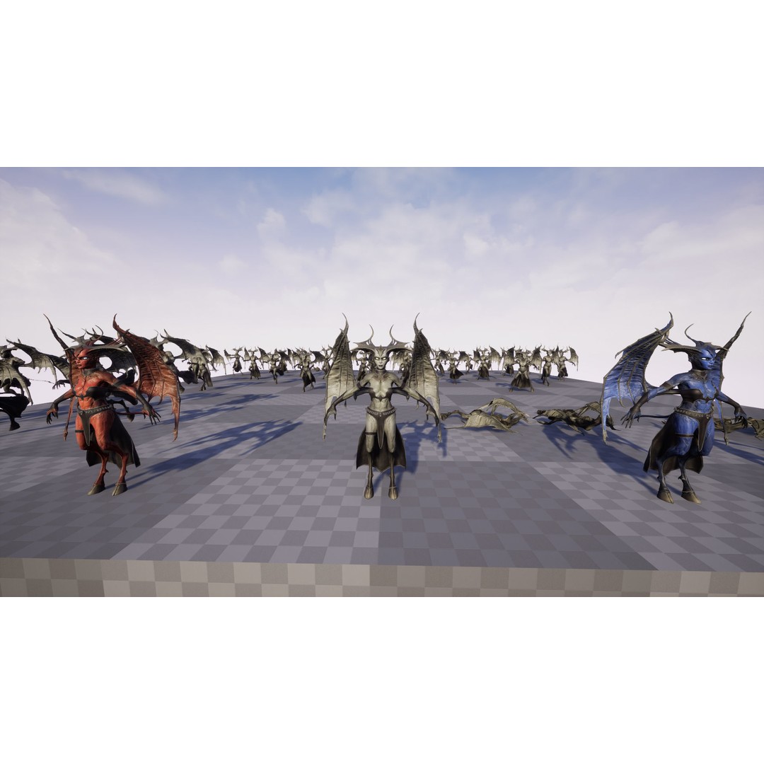 Succubus 3D Model – Low Poly Animated Character, FBX - View 18