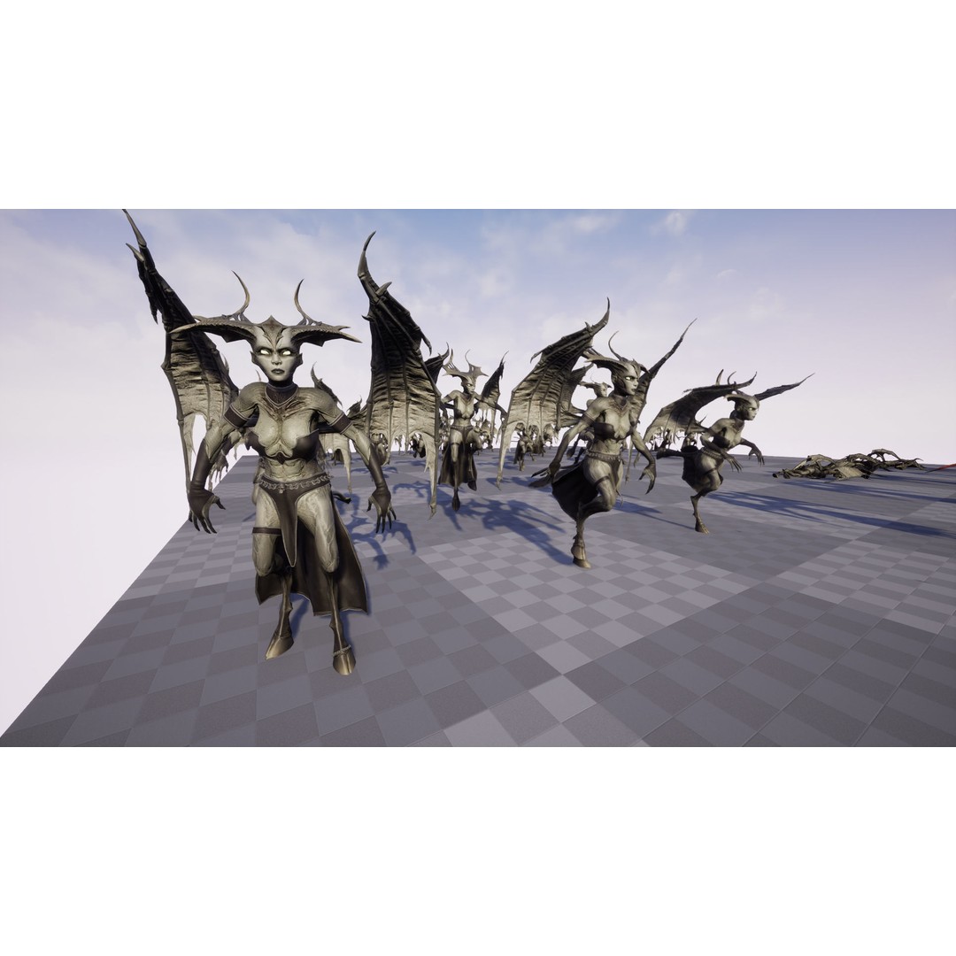 Succubus 3D Model – Low Poly Animated Character, FBX - View 19