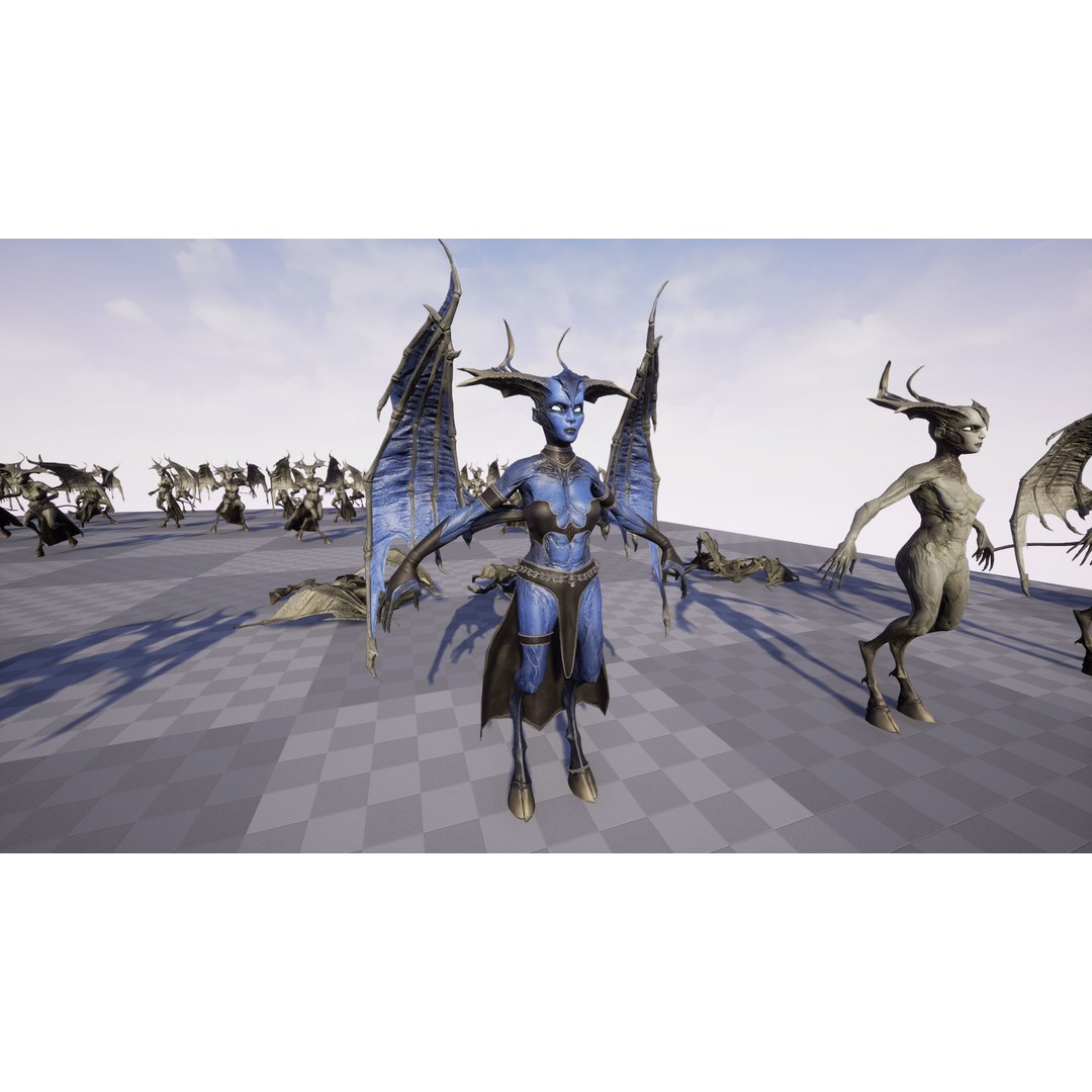 Succubus 3D Model – Low Poly Animated Character, FBX - View 21