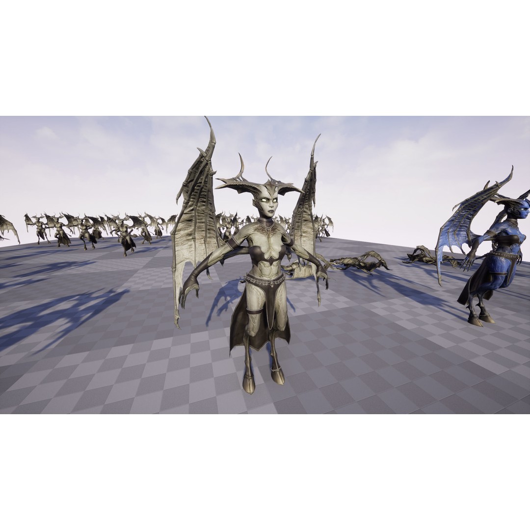 Succubus 3D Model – Low Poly Animated Character, FBX - View 22