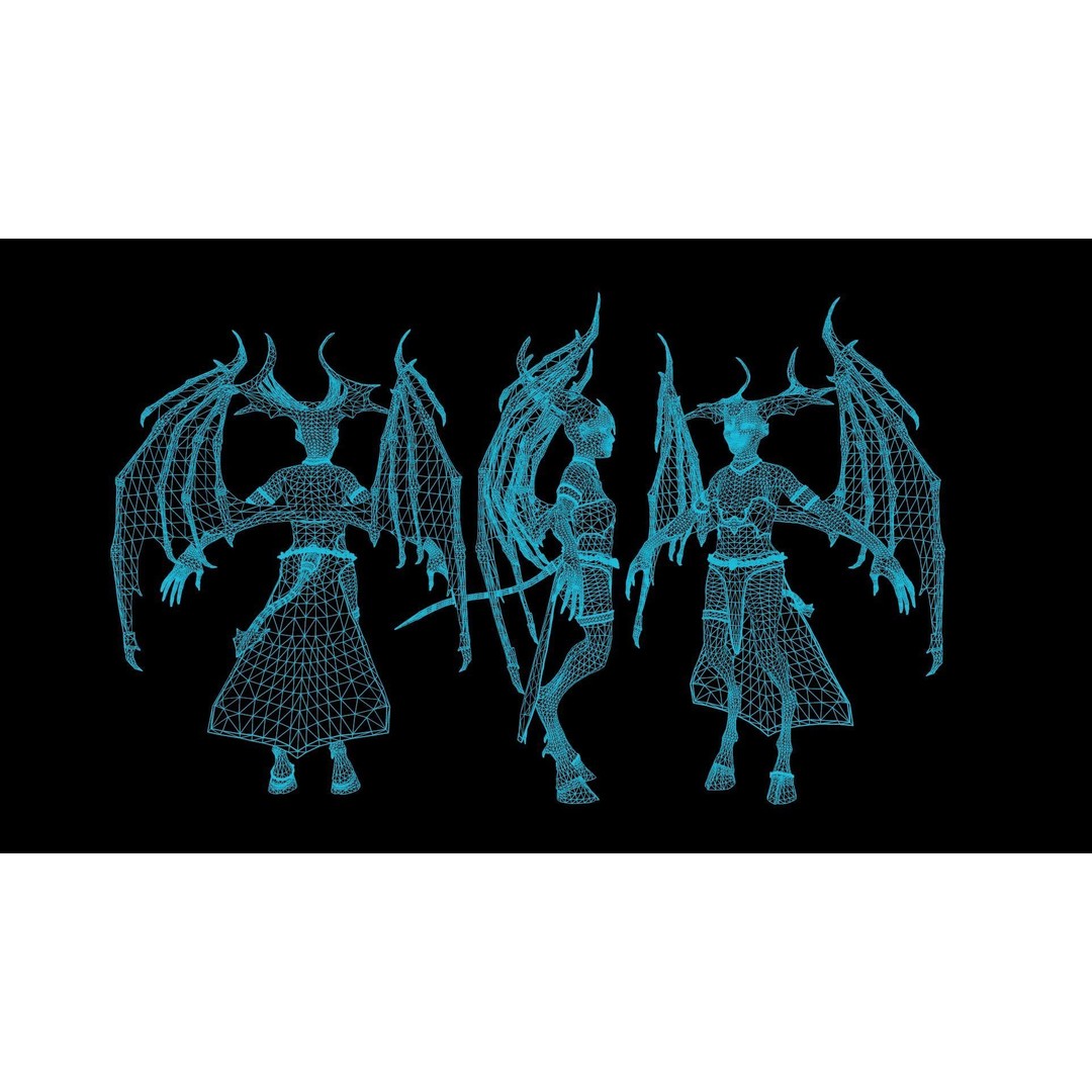 Succubus 3D Model – Low Poly Animated Character, FBX - View 8