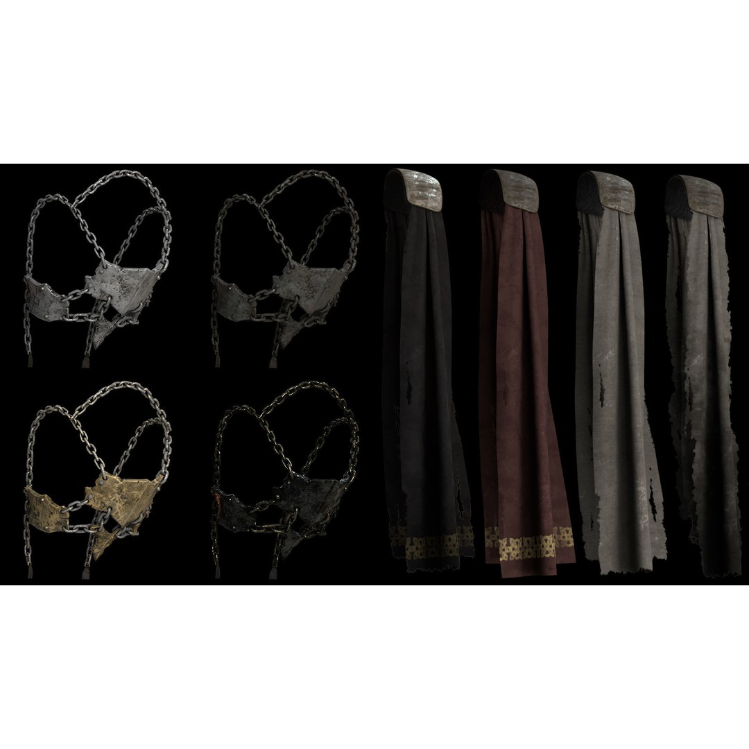 Brutal Armor 3D Model – Low Poly Rigged Character Armor Set - View 10