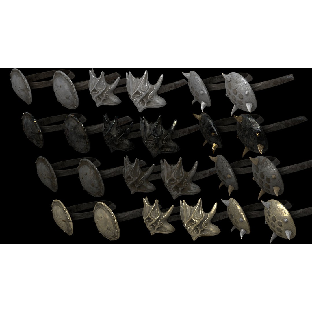Brutal Armor 3D Model – Low Poly Rigged Character Armor Set - View 13