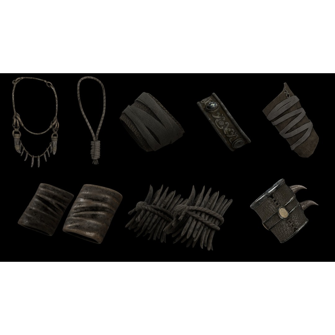 Brutal Armor 3D Model – Low Poly Rigged Character Armor Set - View 15