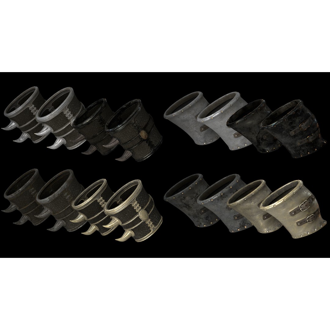 Brutal Armor 3D Model – Low Poly Rigged Character Armor Set - View 16