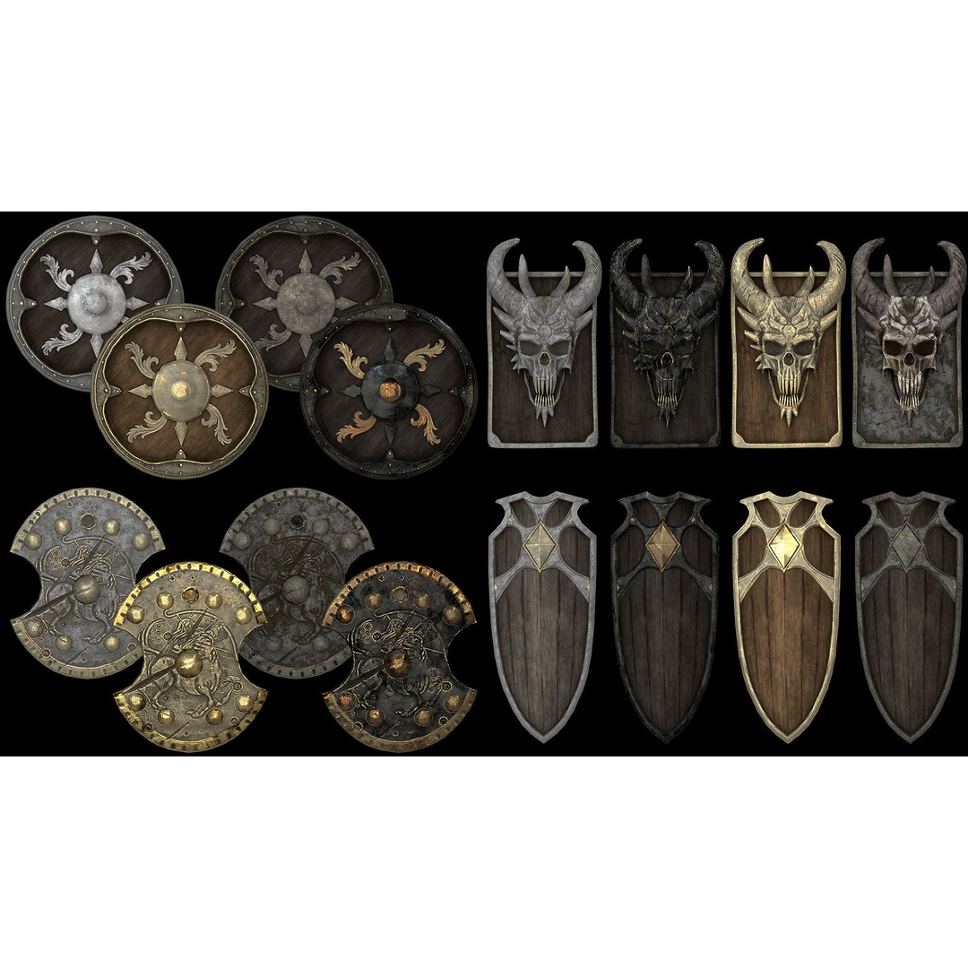 Brutal Armor 3D Model – Low Poly Rigged Character Armor Set - View 7