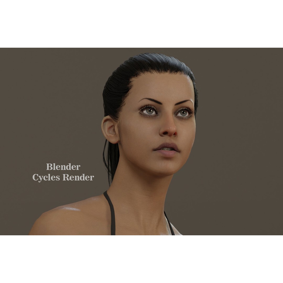 Female Base Model 3D Model – Low Poly Rigged Character, FBX, Blender - View 12