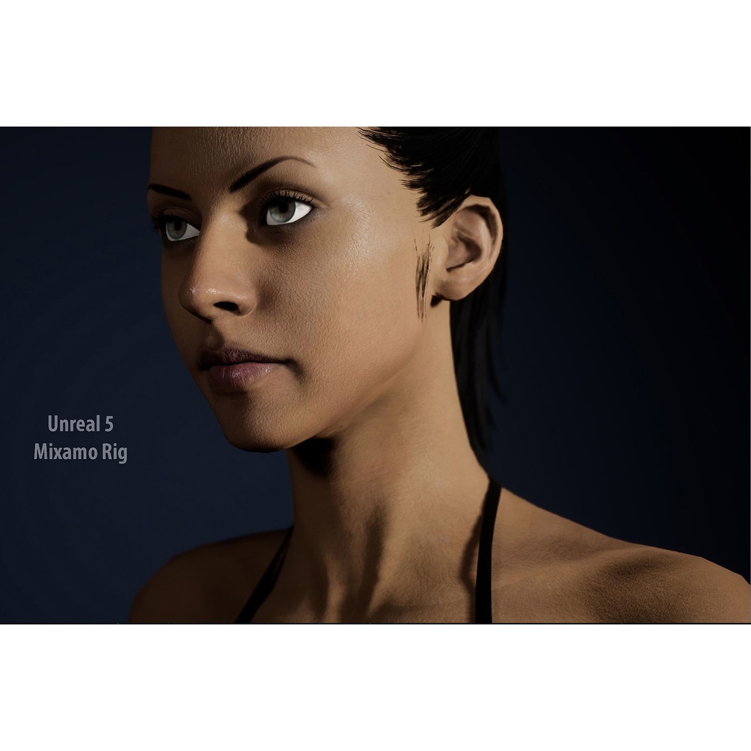 Female Base Model 3D Model – Low Poly Rigged Character, FBX, Blender - View 15